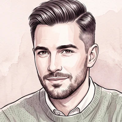 Sketch portrait of Brandon Huntington
